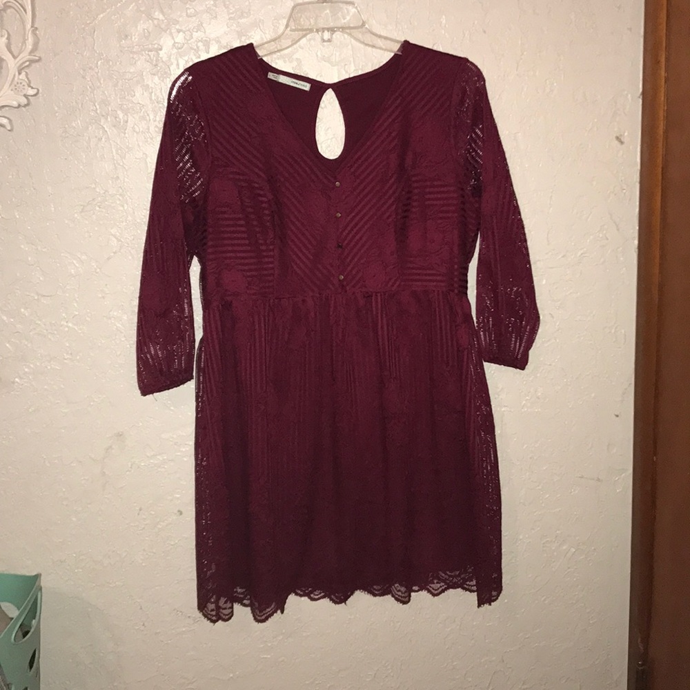 Maroon Lace dress